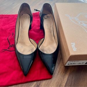 Christian Louboutin Karera 45 Pumps size 40.5 Black Patent